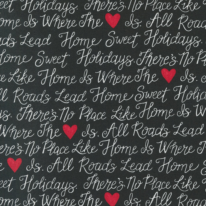 Holidays at Home Charcoal Words