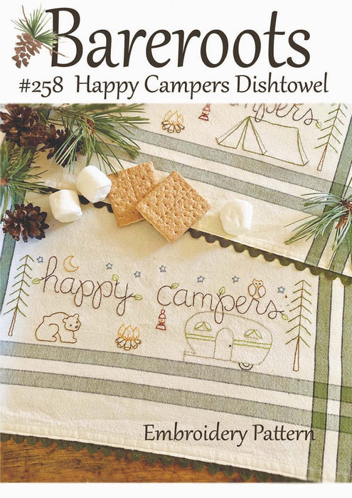 Happy Campers Dishtowel Pattern and Kit