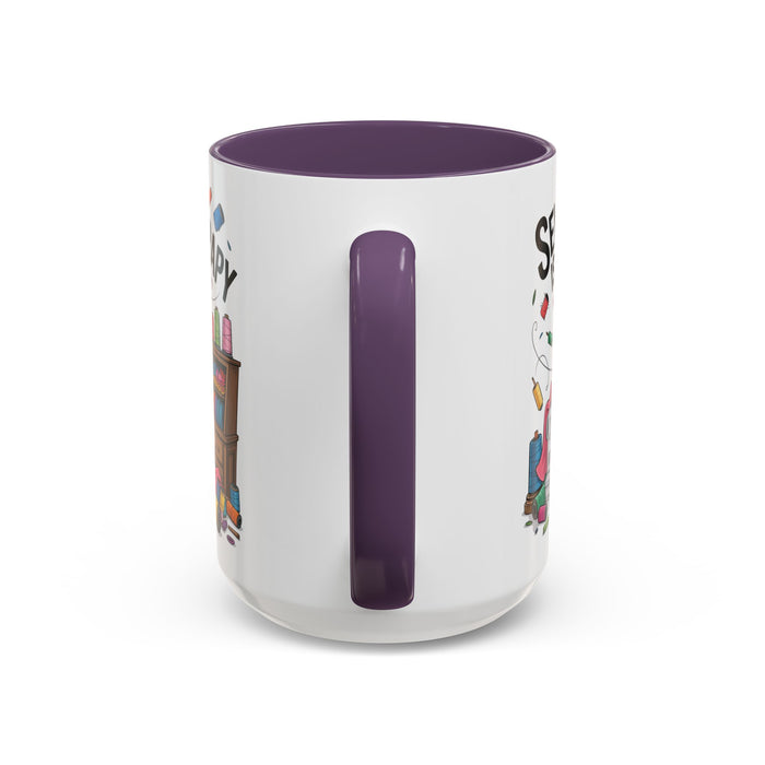 Therapy Coffee Mug, Unique Gift for Crafters, Personal Mug for Sewing Lovers, Arts and Crafts Inspiration, Fun Coffee Cup