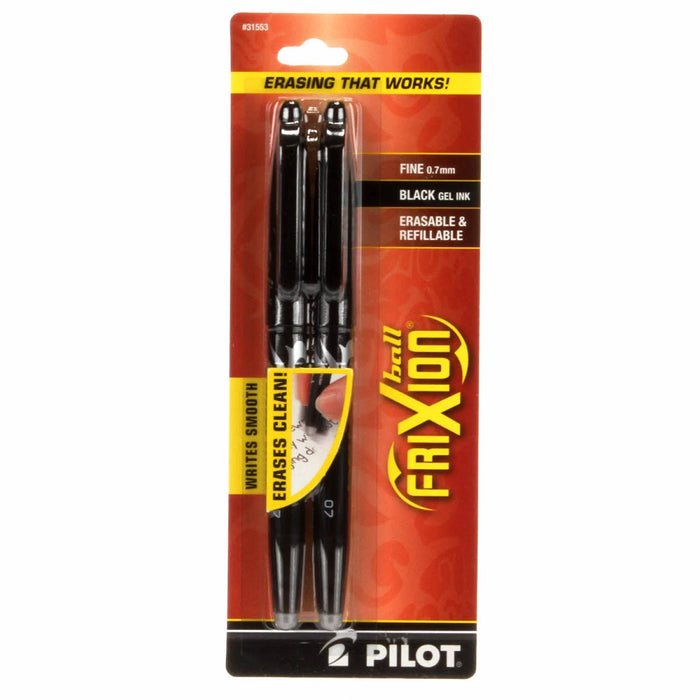 Frixion Ball Gel Pen Black 2Pk.