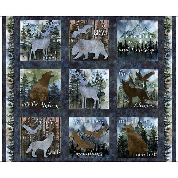 Large Animal Squares Panel