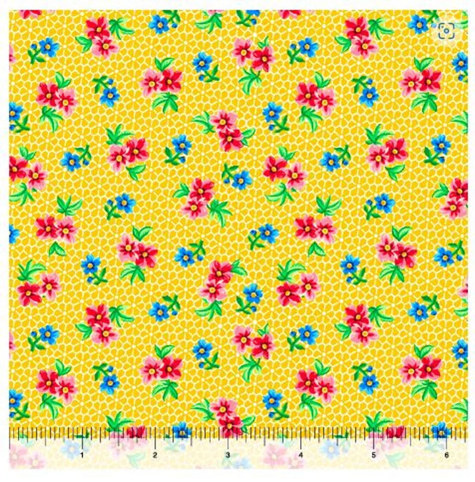 Floral Cache-Spaced Floral Yellow