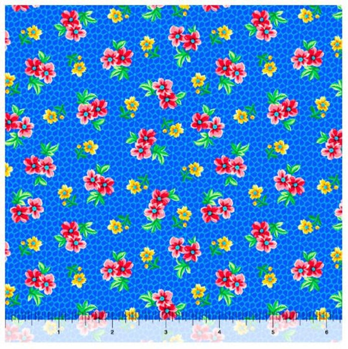 Floral Cache-Spaced Floral Blue