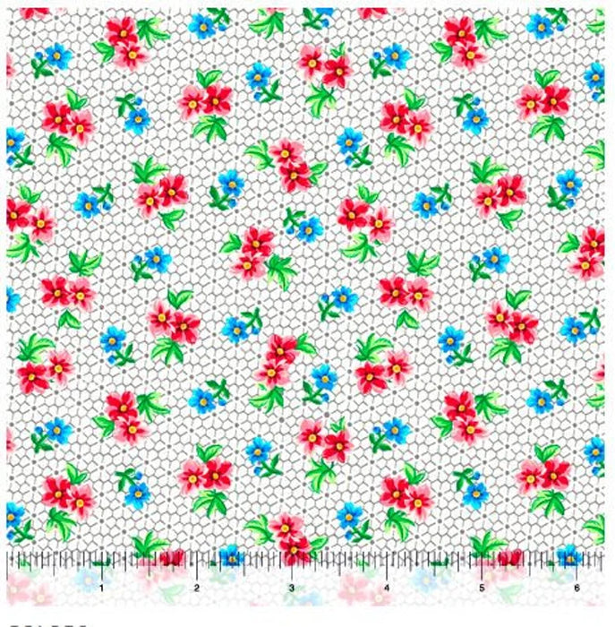 Floral Cache-Spaced Floral White