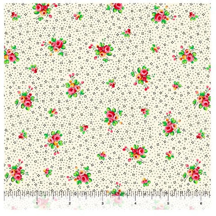 Floral Cache-Roses & Dots