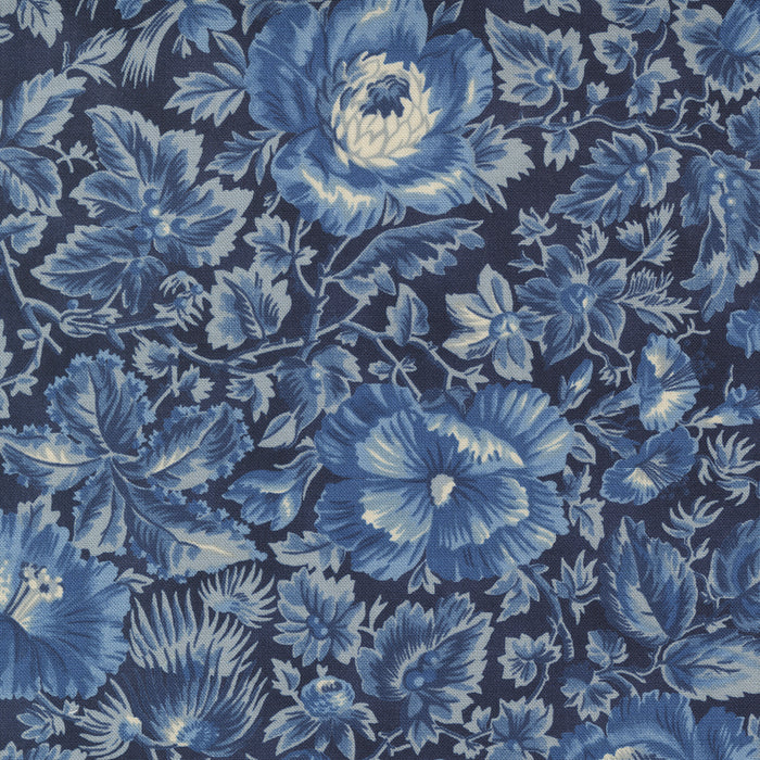 Amelias Blues Midnight Blue - Bluffview Large Floral