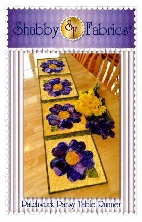 SHABBY FABRIC PATCHWORK PANSY