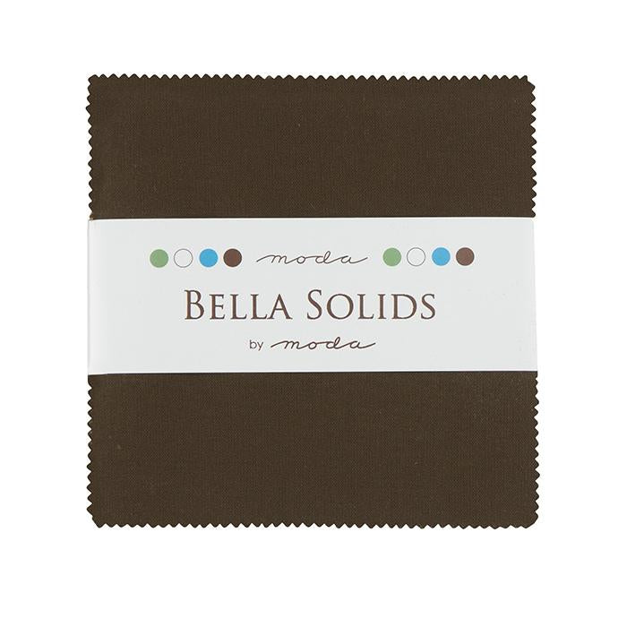 Bella Solids Charm Pack Brown