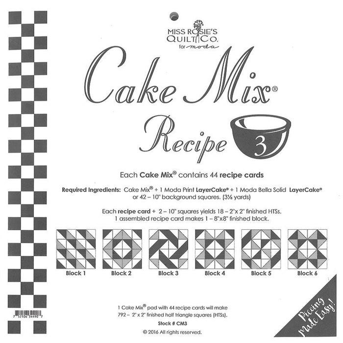Cake Mix Recipe 3 44ct