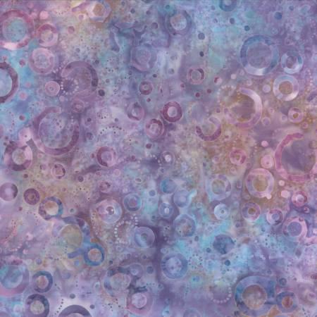 Lilac Floating Circles Batik
