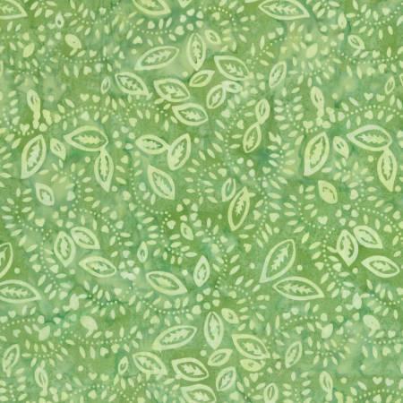 Green Confetti Leaves Batik
