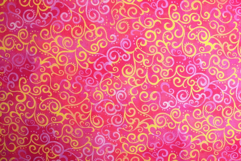 Ombre Scroll Wide-Pink